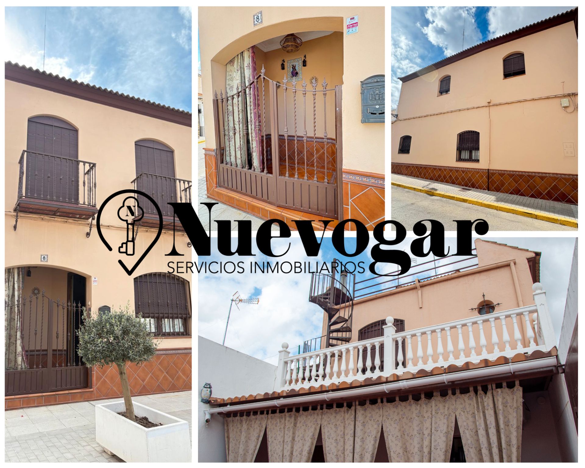 Vista exterior de Casa adosada en venda en Umbrete amb Aire condicionat, Terrassa i Moblat