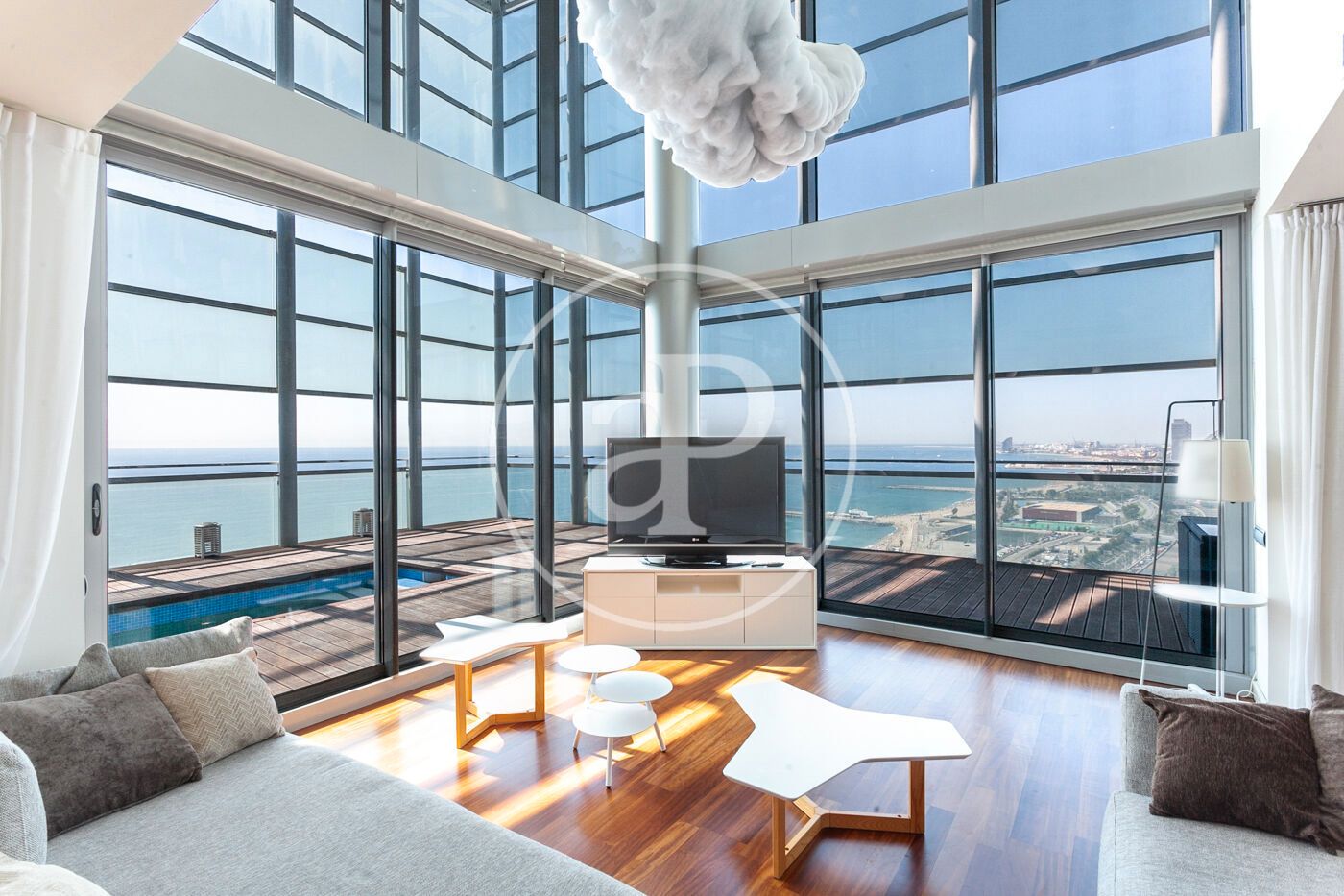 Living room of Attic to rent in  Barcelona Capital  with Air Conditioner, Heating and Terrace