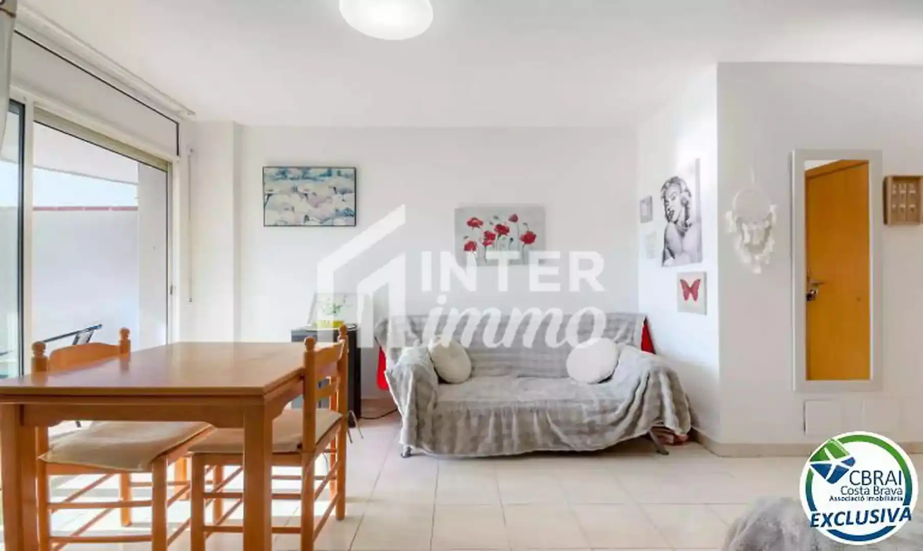 Living room of Flat for sale in Roses  with Air Conditioner and Terrace