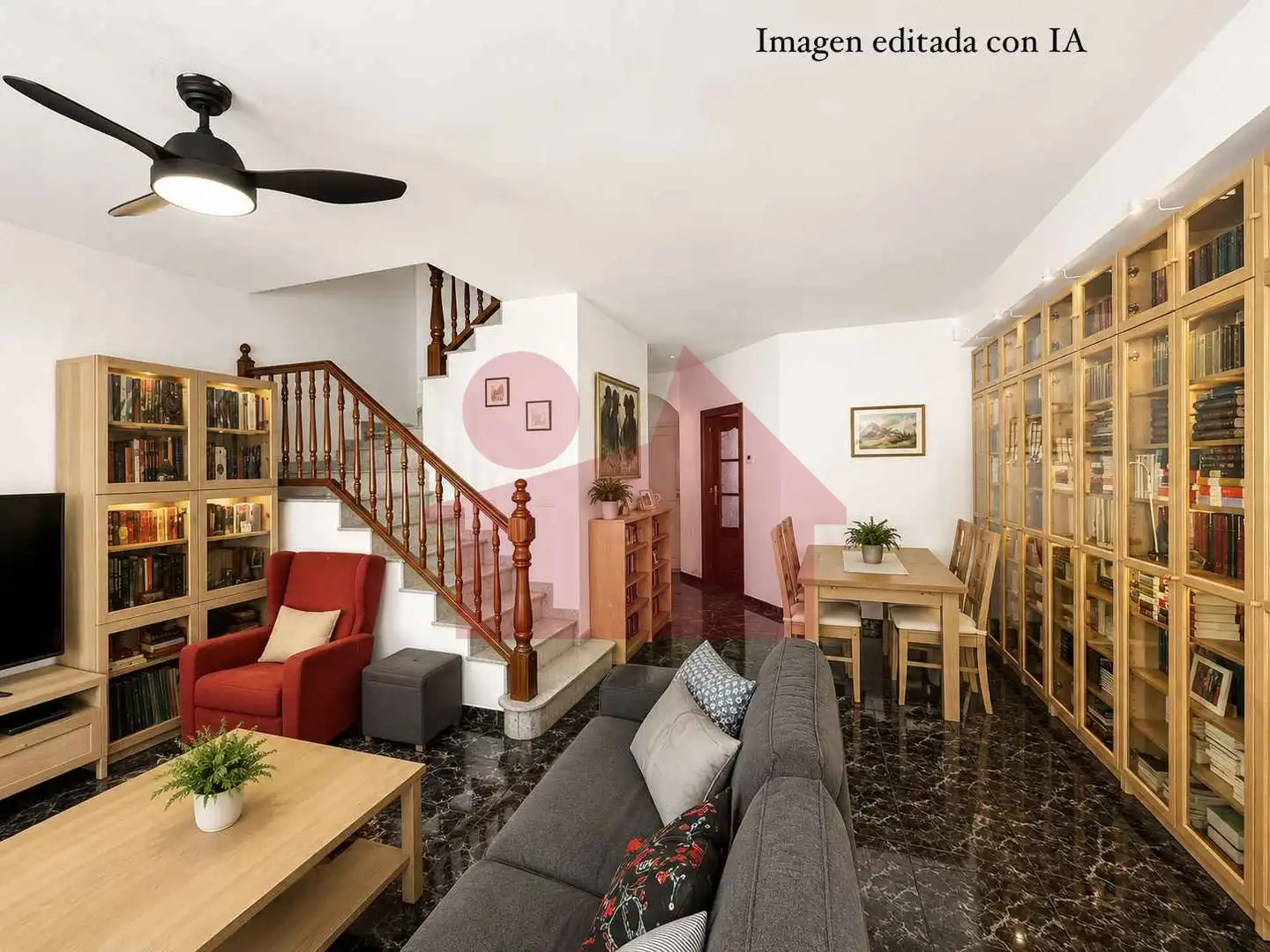 Sala d'estar de Casa adosada en venda en Mollet del Vallès amb Aire condicionat, Calefacció i Jardí privat
