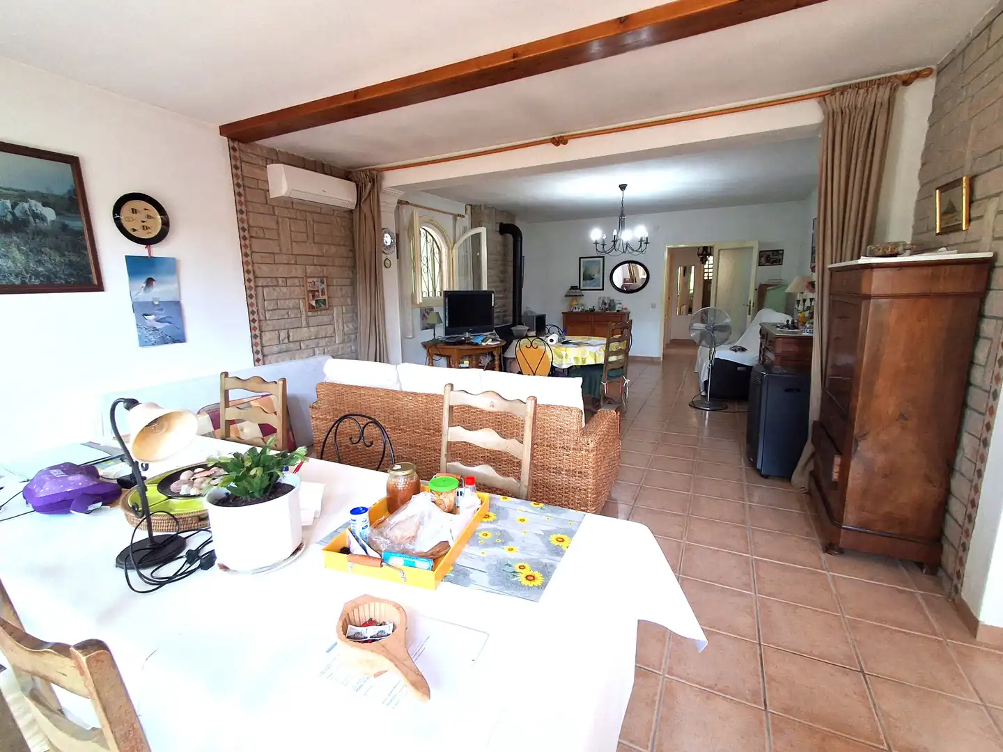 Menjador de Casa o xalet en venda en Mont-roig del Camp amb Aire condicionat, Jardí privat i Terrassa
