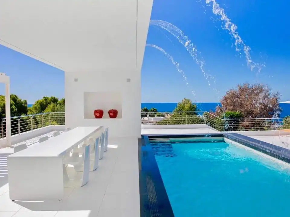 Piscina de Casa o chalet en venta en Moraira con Aire acondicionado, Calefacción y Terraza