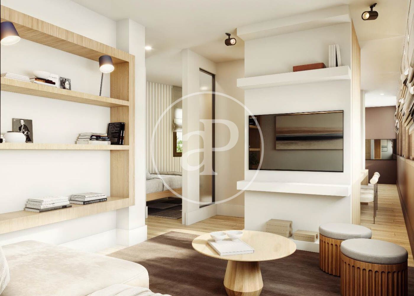 Living room of Flat for sale in  Barcelona Capital  with Air Conditioner and Heating
