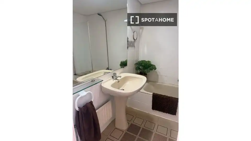 Bathroom of Flat for rent in Madrid  with Air Conditioner, Heating and Furnished