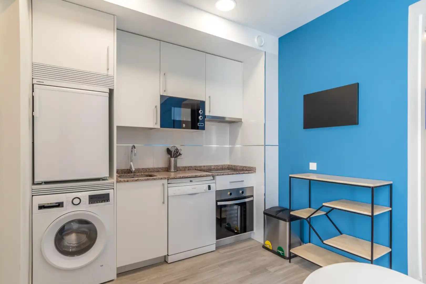 Küche von Wohnung zur Miete in Madrid mit Klimaanlage und Möbliert