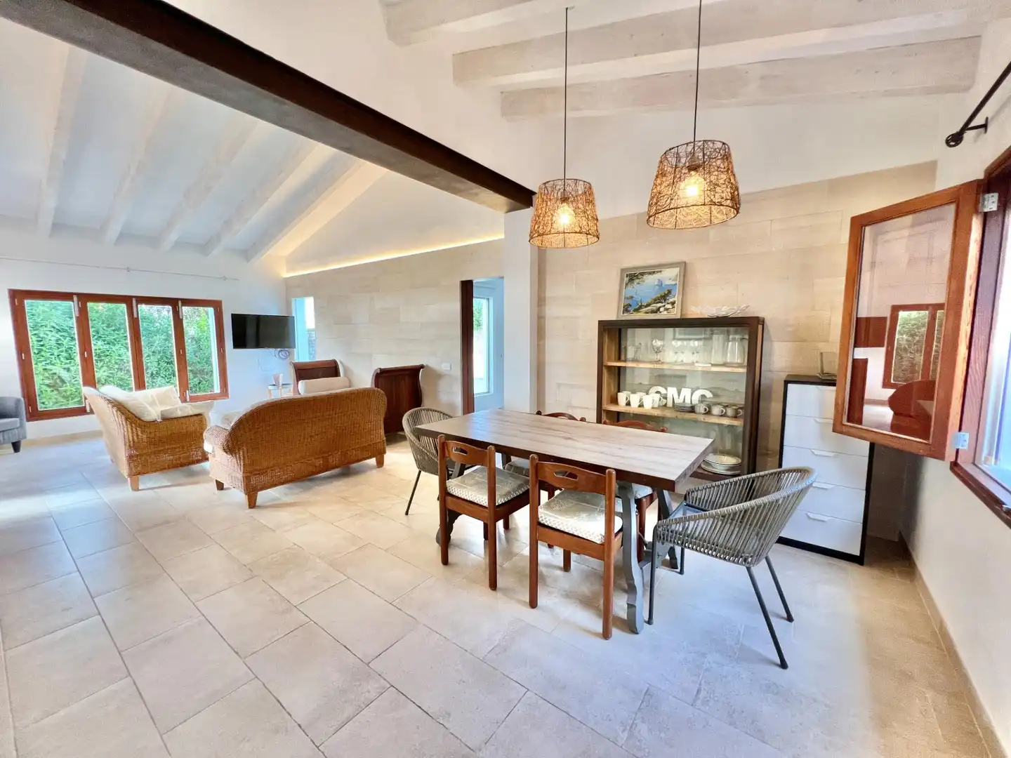 Comedor de Casa o chalet de alquiler en Santanyí con Aire acondicionado, Calefacción y Jardín privado