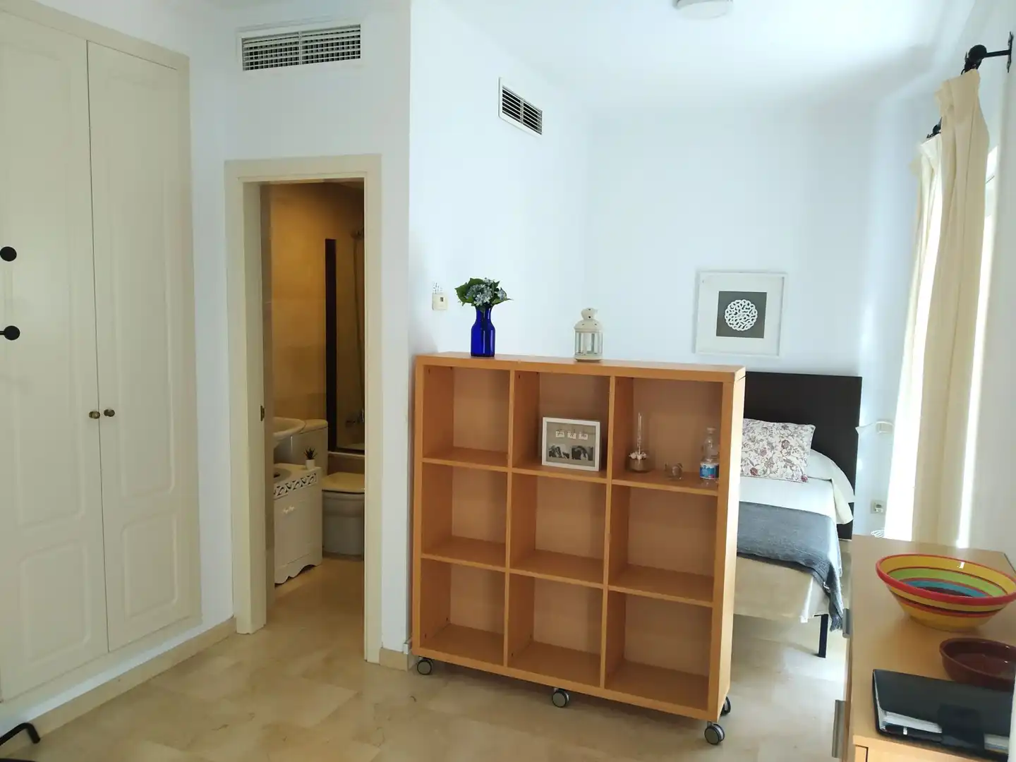 Schlafzimmer von Wohnung zur Miete in Málaga mit Klimaanlage und Möbliert