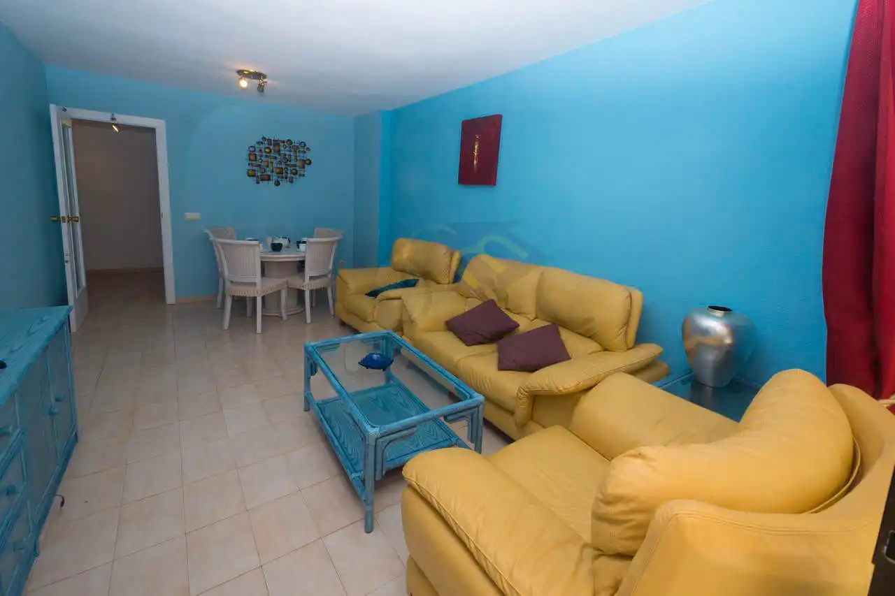 Wohnzimmer von Wohnungen zum Verkauf in Calpe / Calp mit Klimaanlage, Heizung und Terrasse