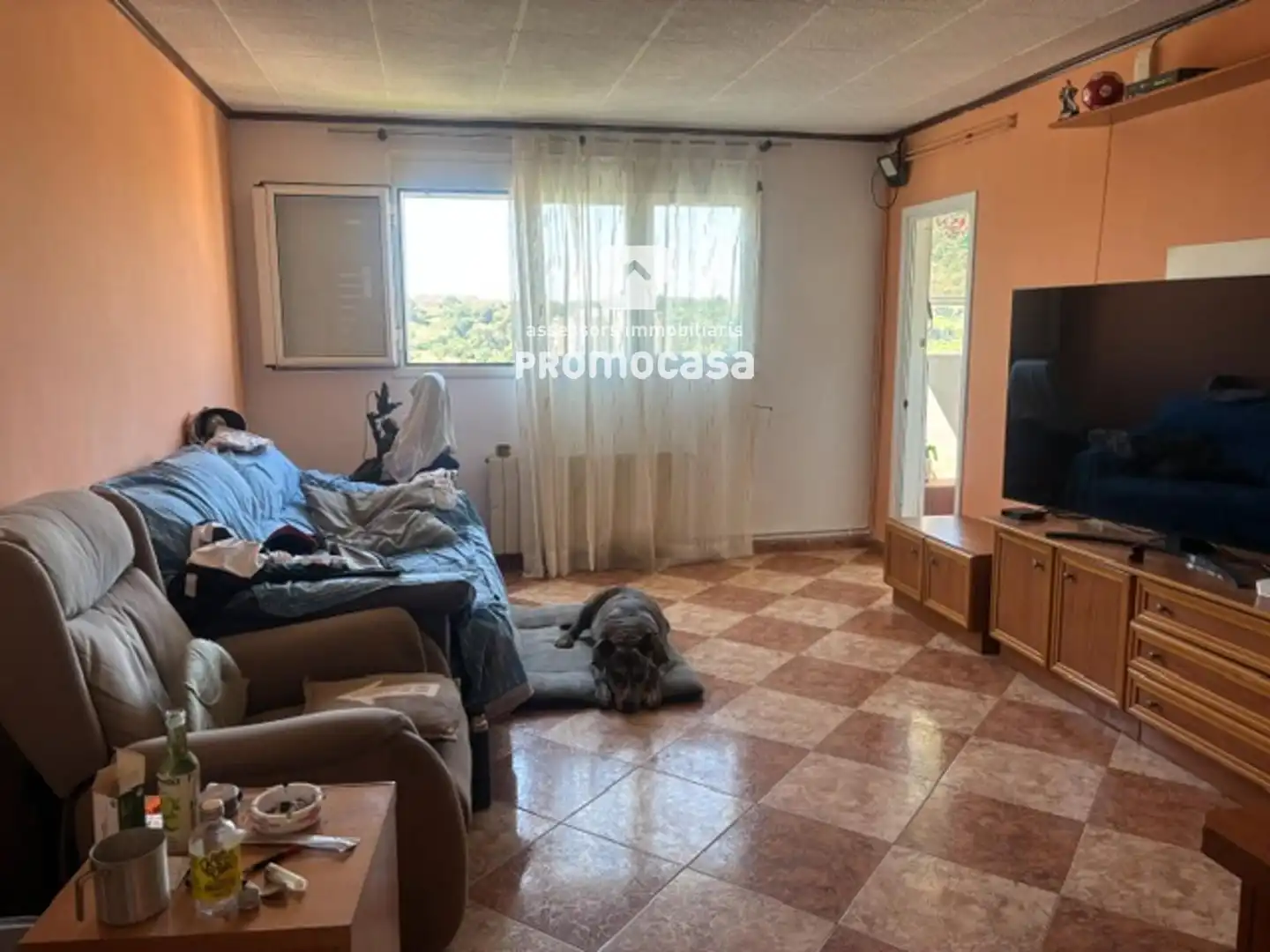 Sala d'estar de Pis en venda en Badia del Vallès amb Calefacció, Terrassa i Balcó
