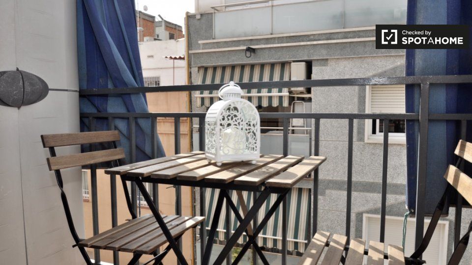 Balcony of Flat to rent in L'Hospitalet de Llobregat  with Air Conditioner, Heating and Furnished