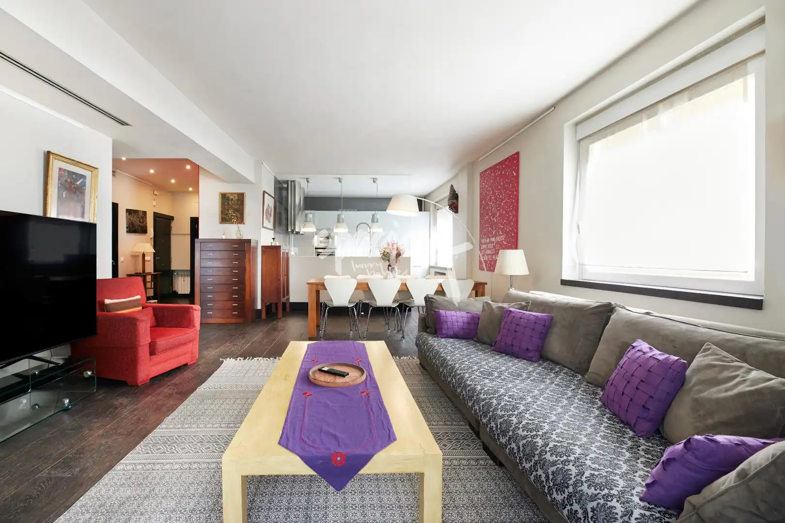 Wohnzimmer von Wohnung zum Verkauf in Madrid mit Klimaanlage und Heizung