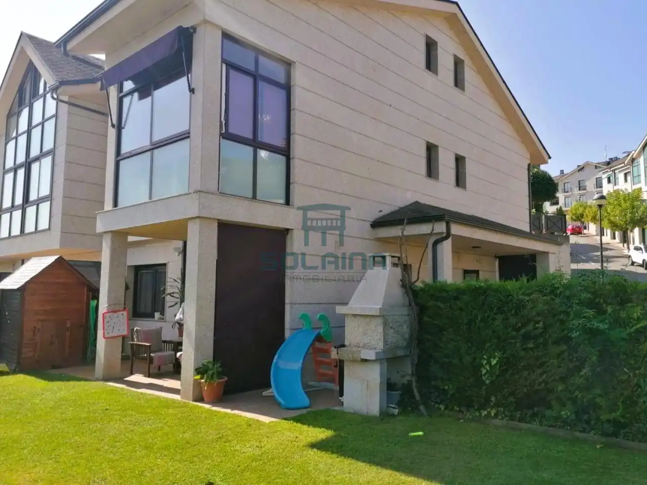 Vista exterior de Casa o chalet en venta en San Cibrao das Viñas con Calefacción, Jardín privado y Parquet