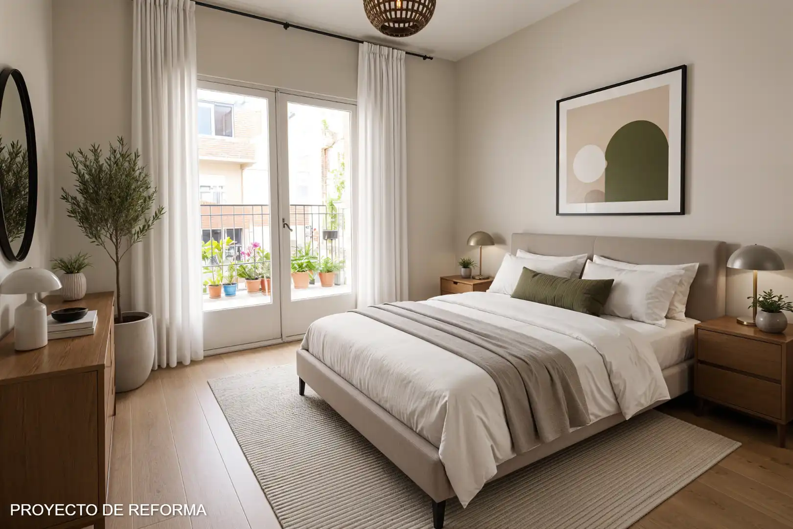 Schlafzimmer von Wohnung zum Verkauf in Barcelona mit Terrasse und Balkon