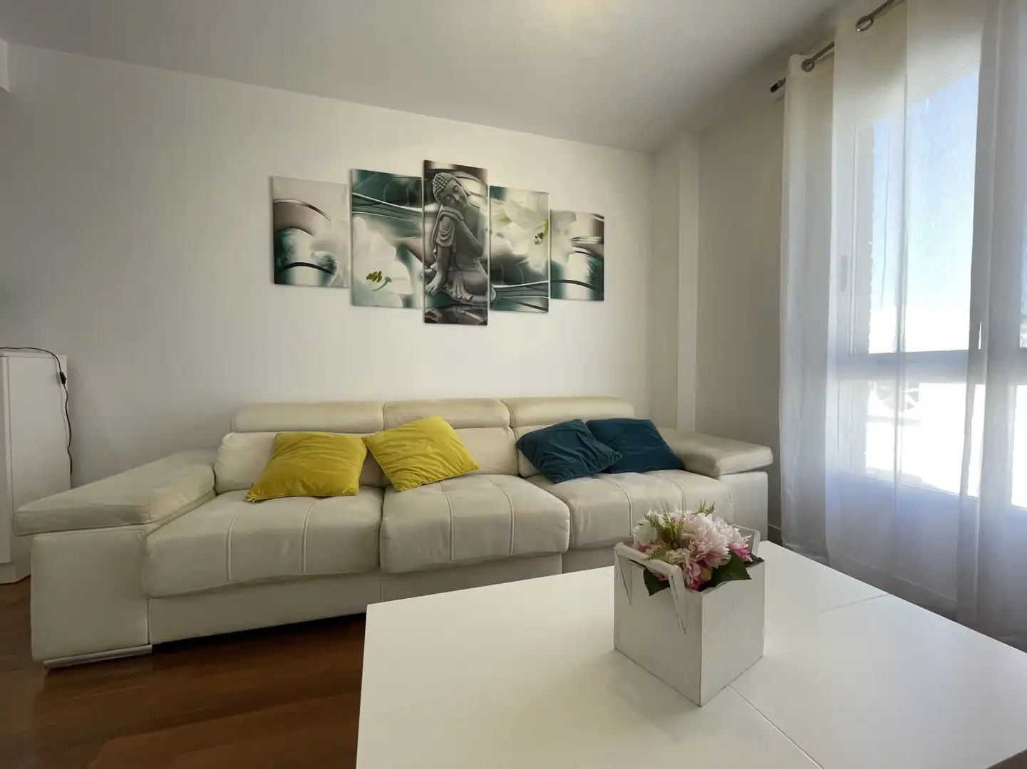 Sala de estar de Piso de alquiler en Beniparrell con Aire acondicionado, Parquet y Terraza