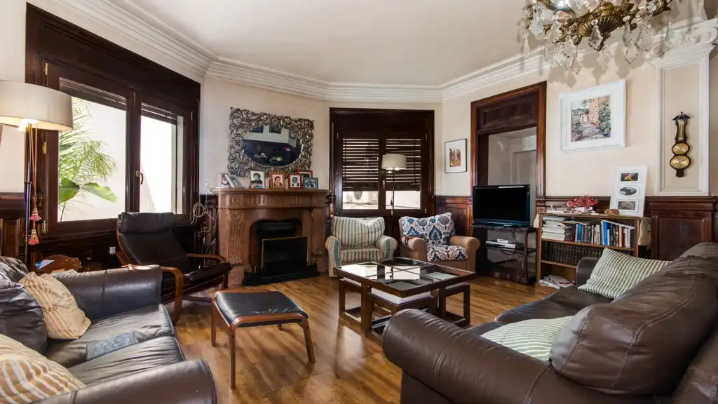 Sala de estar de Casa adosada en venta en Sóller con Calefacción, Terraza y Piscina