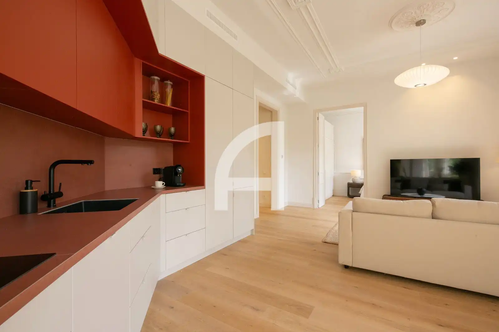 Flat with terrace to rent in Rossello, imagen 6