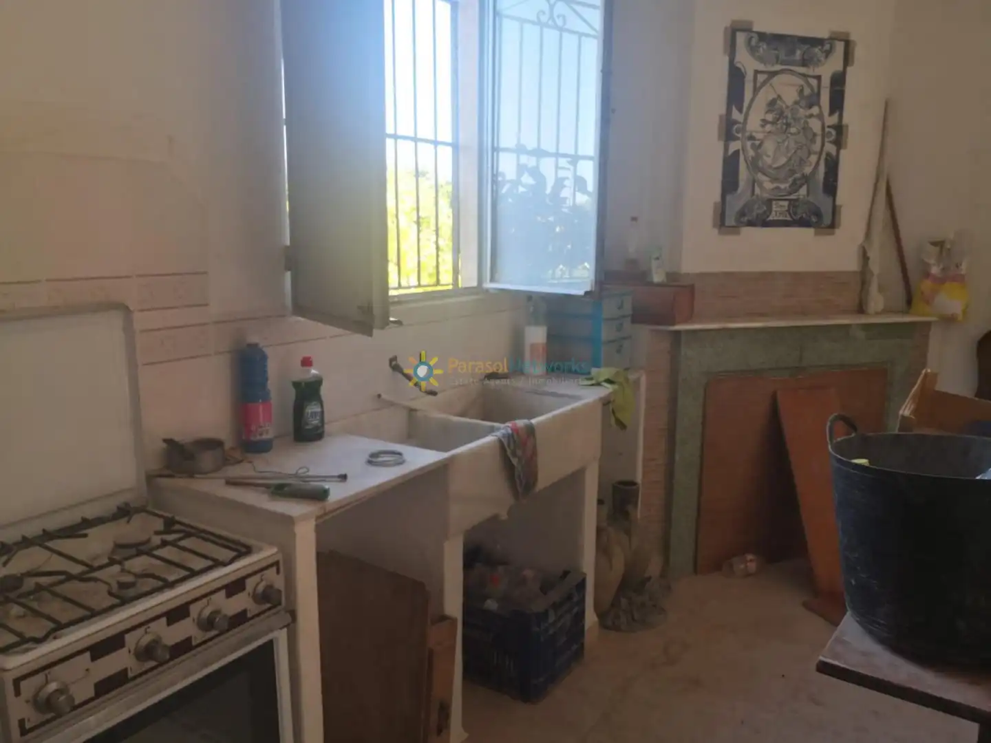 Cuina de Finca rústica en venda en Albaida amb Jardí privat i Traster