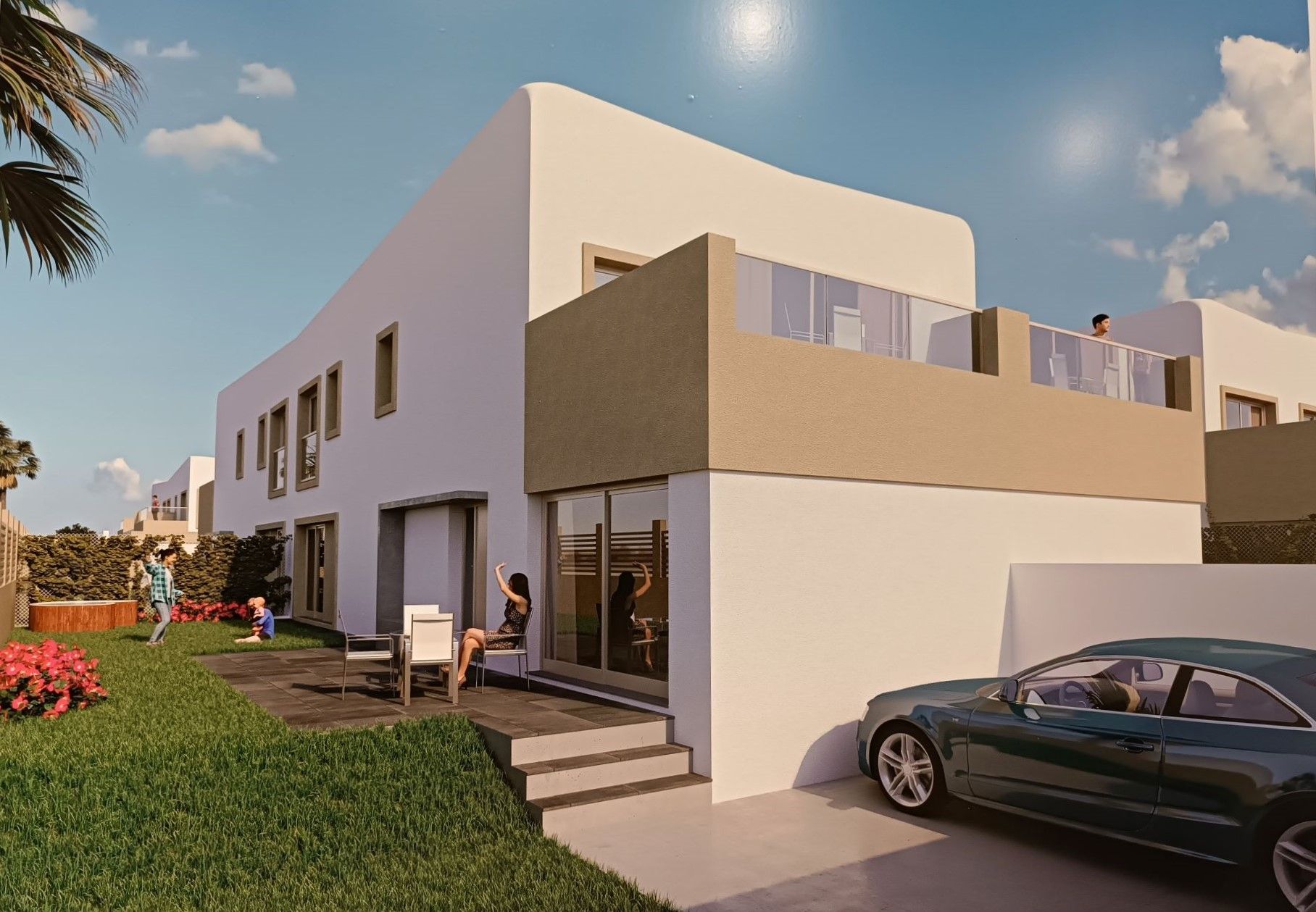 Exterior view of House or chalet for sale in Granadilla de Abona  with Private garden, Terrace and Swimming Pool