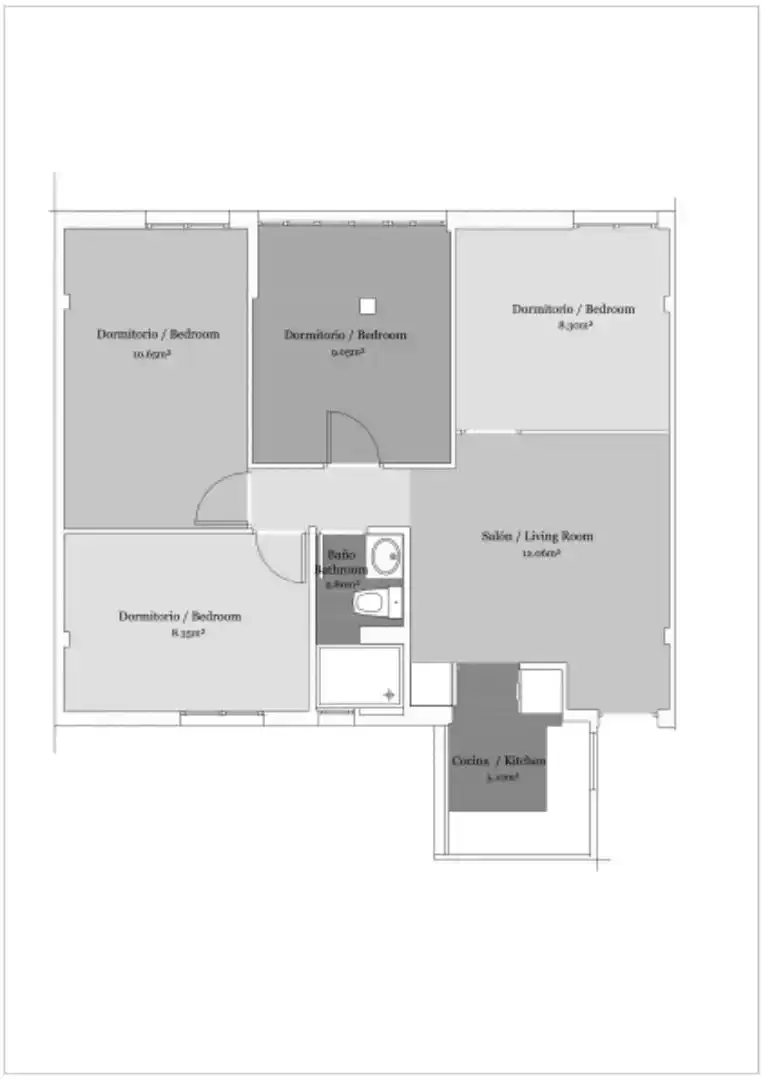 Apartament per a compartir en Sevilla amb Aire condicionat, Parquet i Moblat