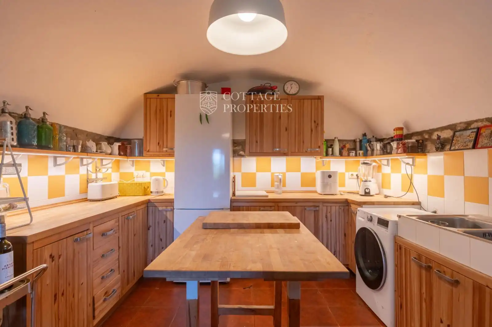 Cocina de Finca rústica en venta en Maià de Montcal con Calefacción y Piscina