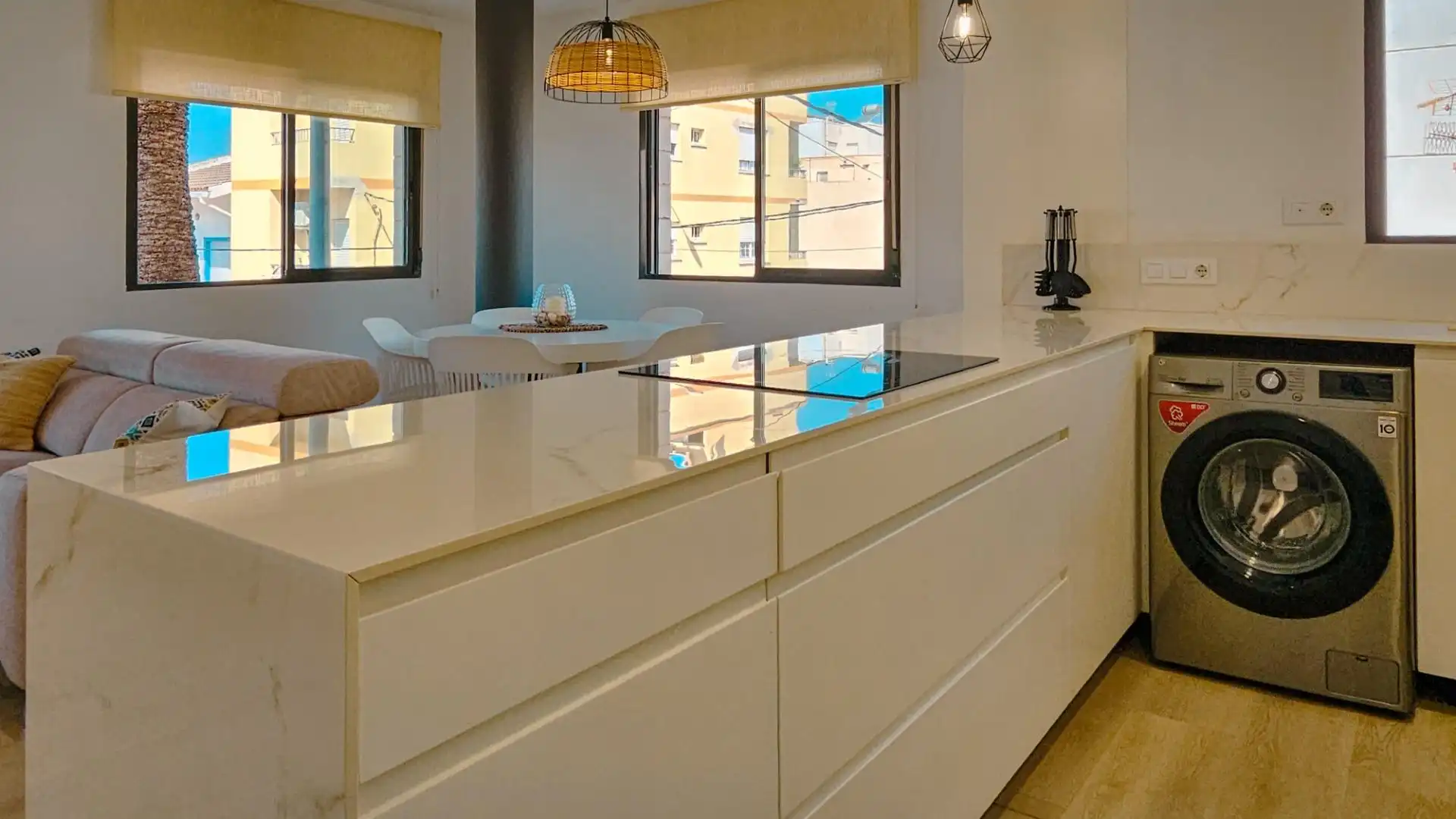Kitchen of Flat for sale in Daimús  with Air Conditioner, Terrace and Furnished