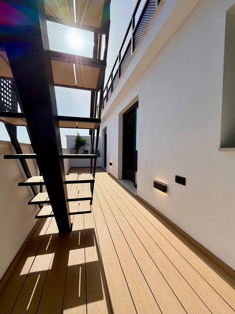 Terrasse von Dachboden zum Verkauf in Málaga Capital mit Klimaanlage, Heizung und Privatgarten