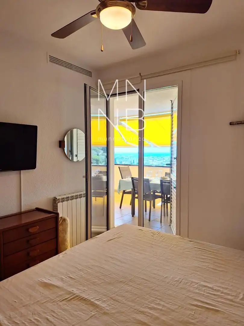 Schlafzimmer von Wohnung zur Miete in Sant Vicenç de Montalt mit Klimaanlage, Heizung und Terrasse