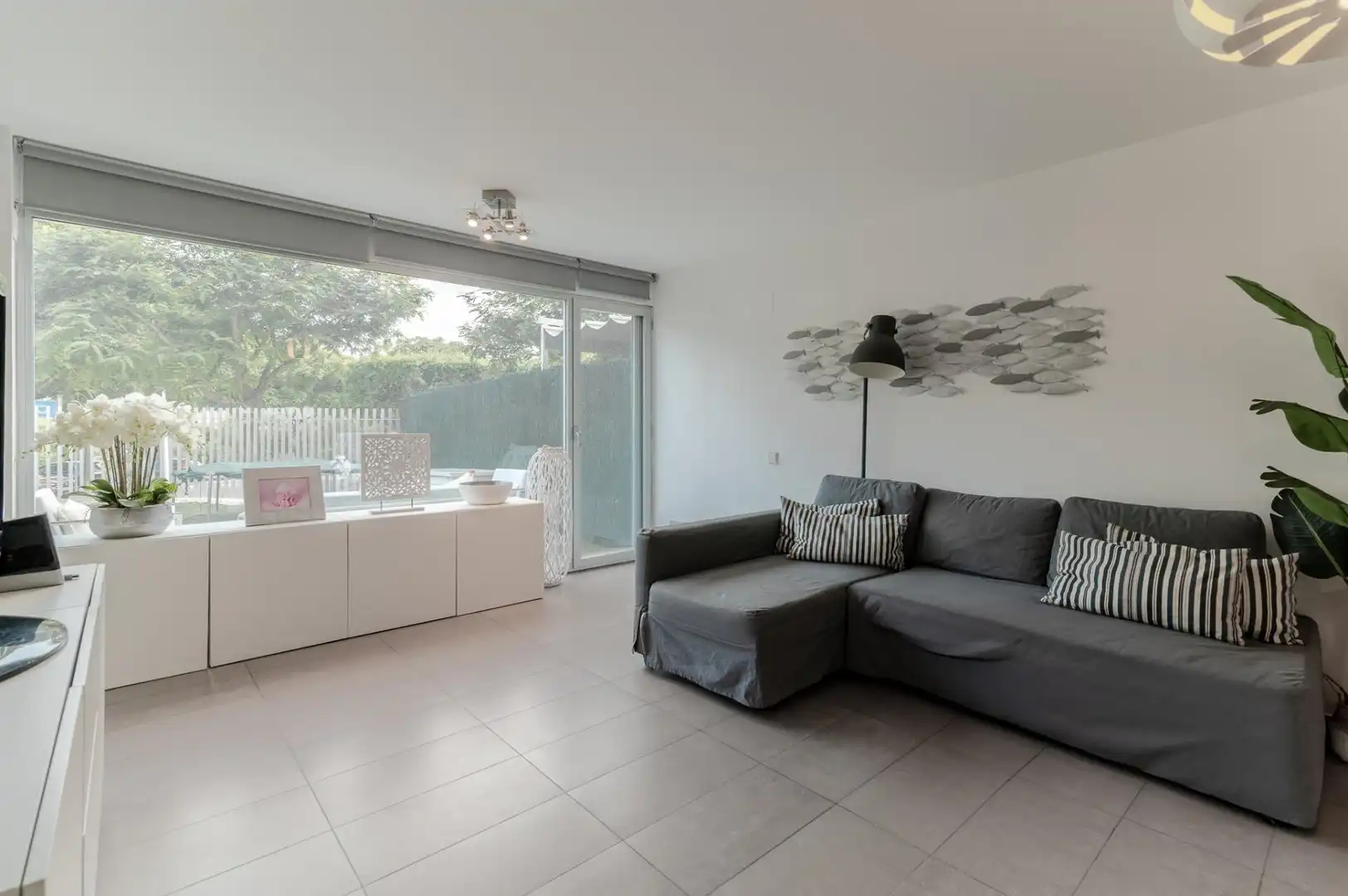 Sala d'estar de Apartament en venda en Oropesa del Mar / Orpesa amb Aire condicionat, Jardí privat i Terrassa