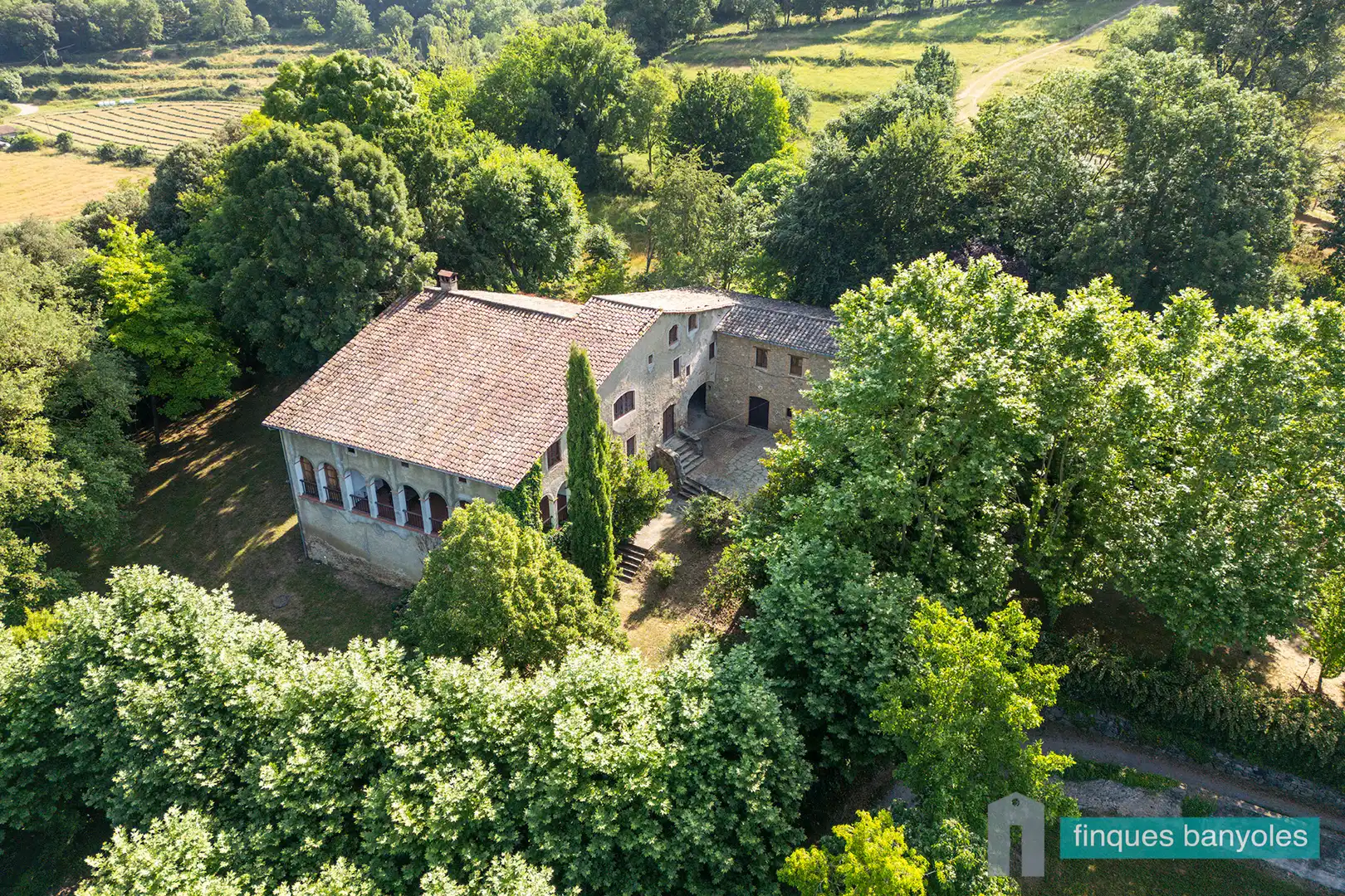 Vista exterior de Finca rústica en venda en Les Preses amb Calefacció, Jardí privat i Terrassa