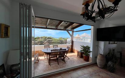 Terrasse von Dachboden miete in El Portil mit Klimaanlage und Terrasse