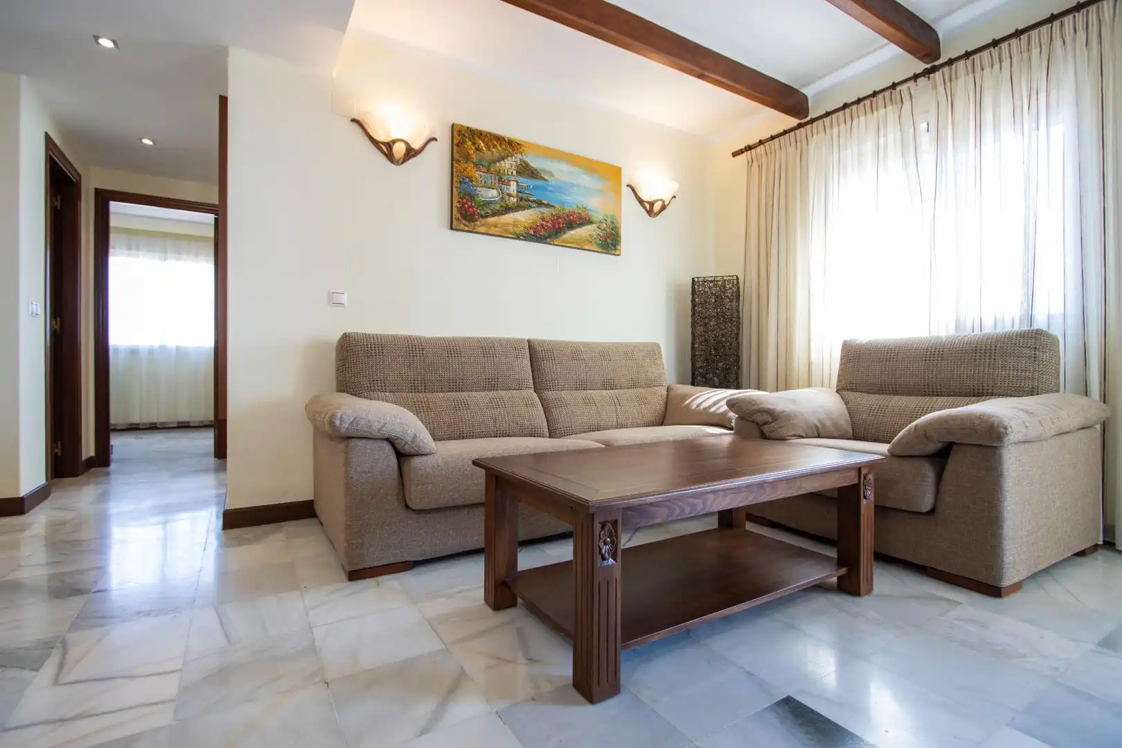 Sala d'estar de Apartament en venda en Torrevieja amb Jardí privat, Terrassa i Balcó
