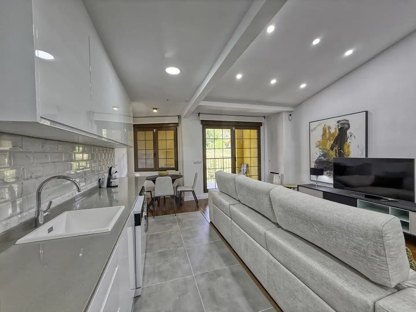 Sala de estar de Dúplex en venta en Alcalá de la Selva con Calefacción y Terraza