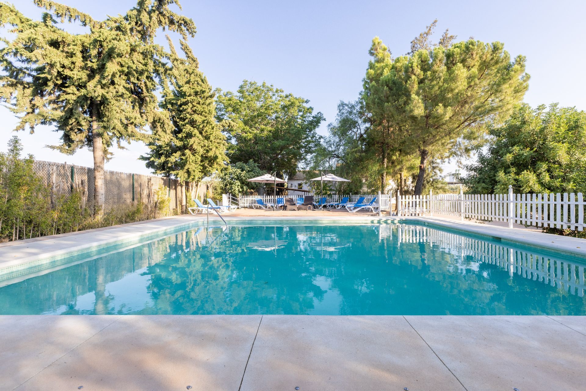 Swimming pool of Country house for sale in Gilena  with Air Conditioner, Heating and Private garden