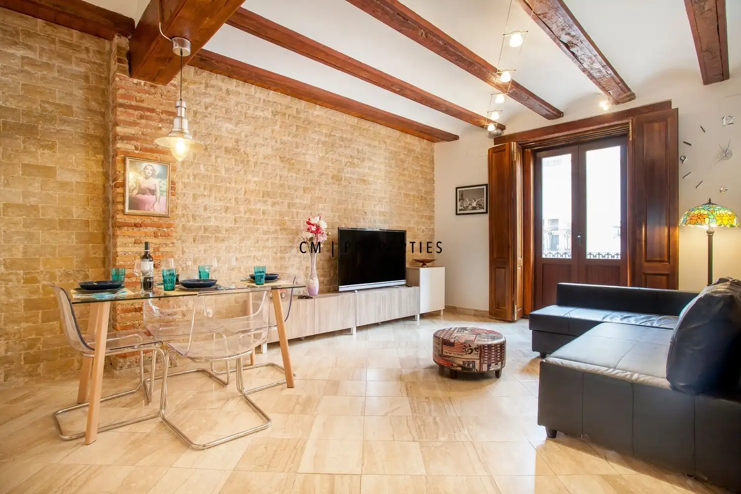 Living room of Flat for rent in  Valencia Capital  with Terrace, Storage room and Furnished