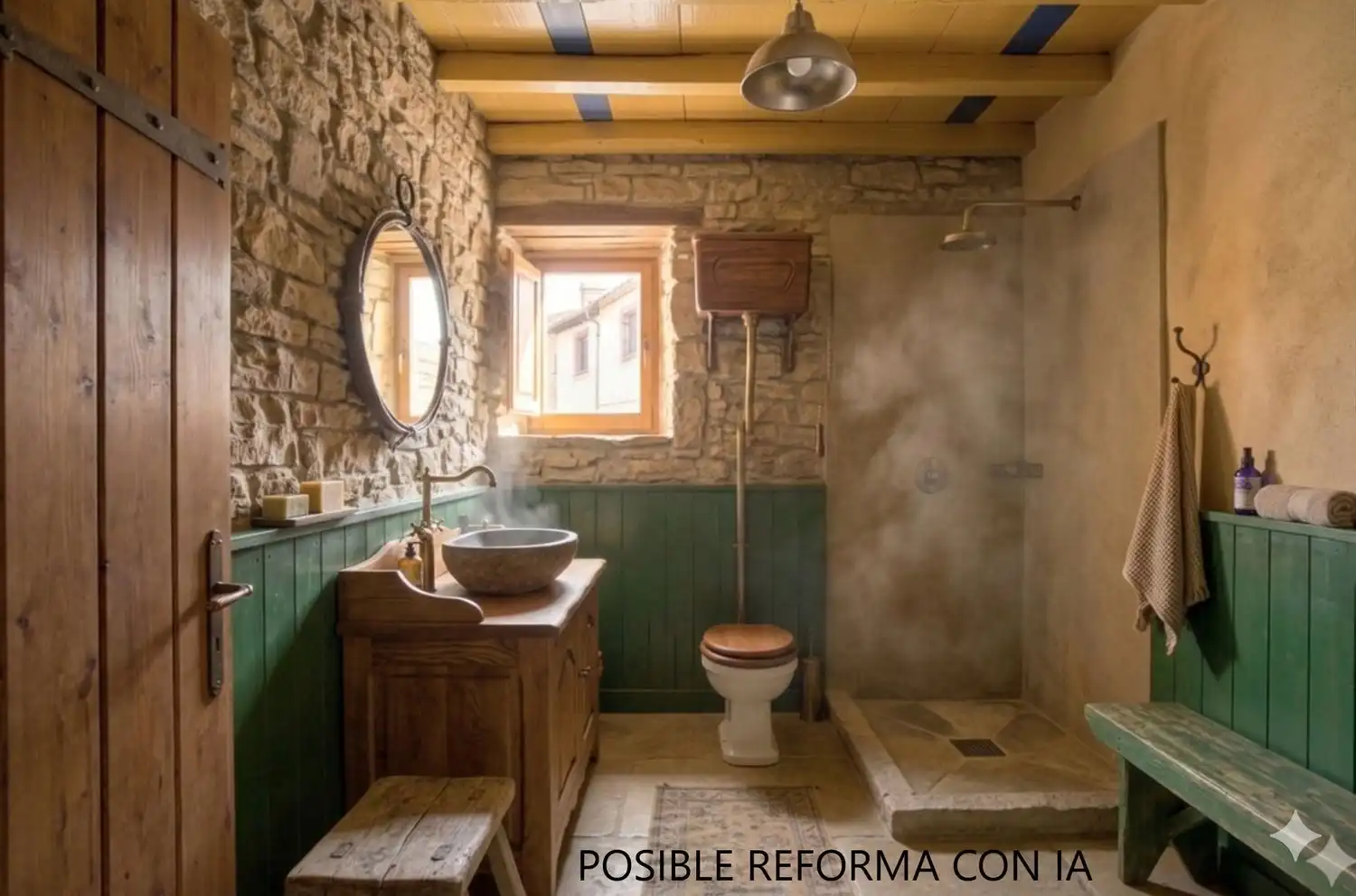 Bany de Casa o xalet en venda en Mieres (Asturias) amb Piscina