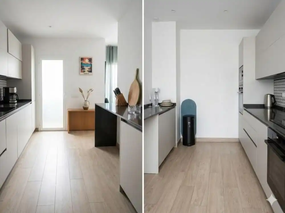 Cuina de Apartament de lloguer en Marbella amb Aire condicionat, Terrassa i Traster