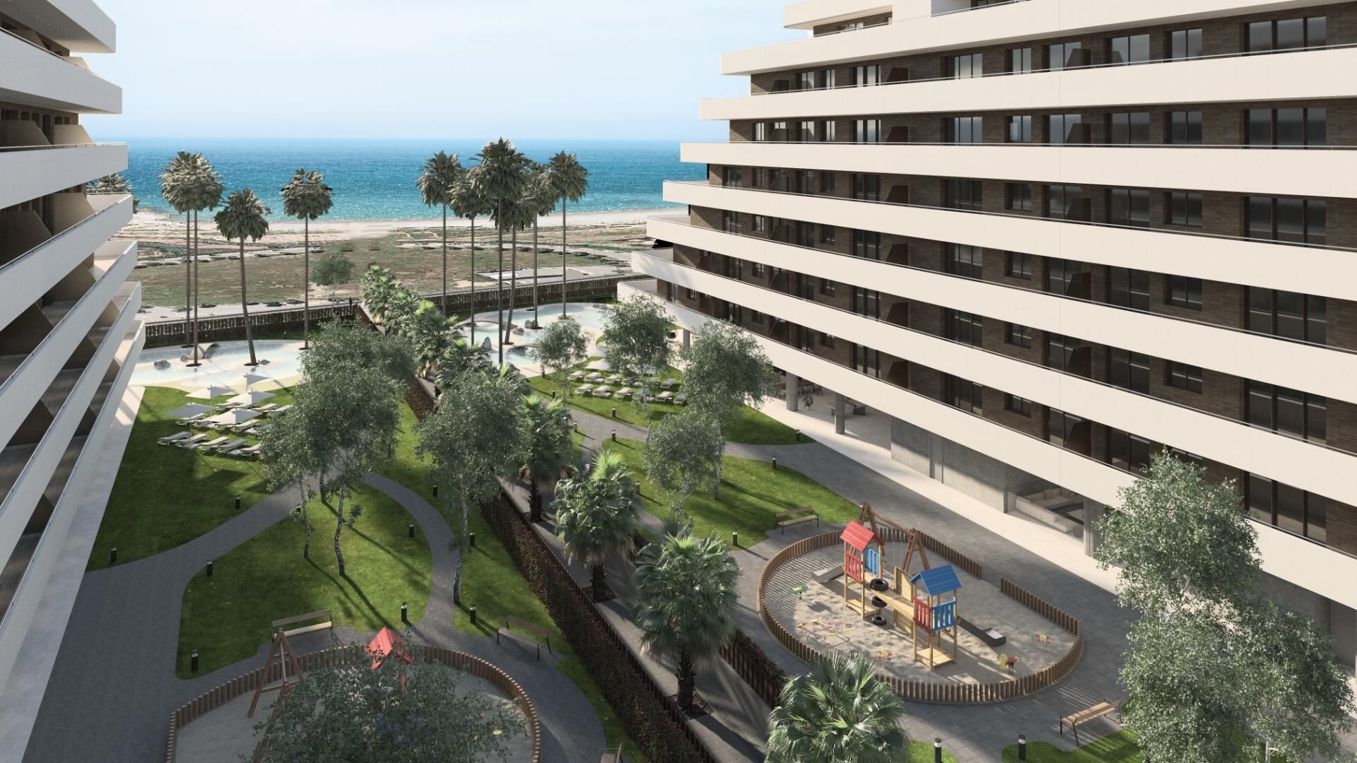 Vista exterior de Apartament en venda en Moncofa amb Aire condicionat, Calefacció i Jardí privat