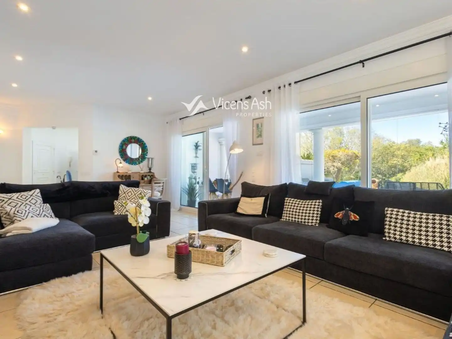 Living room of Houses for sale in Jávea / Xàbia  with Air Conditioner, Terrace and Swimming Pool