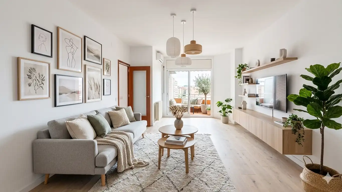 Living room of Attic for sale in Barcelona  with Air Conditioner, Heating and Terrace
