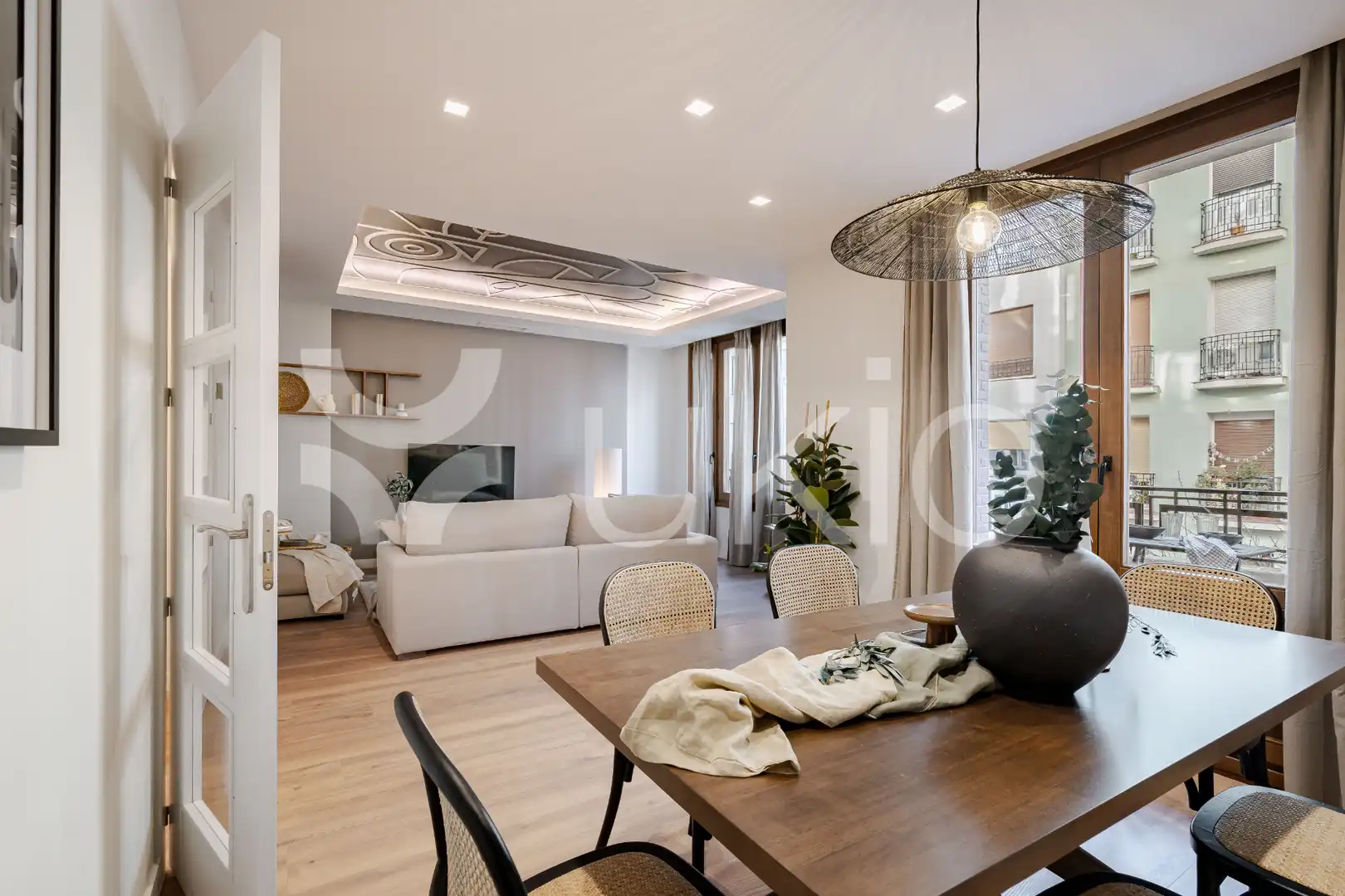 Wohnzimmer von Wohnungen zur Miete in Madrid mit Klimaanlage, Heizung und Terrasse