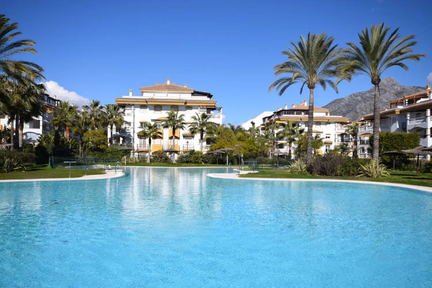 Garten von Wohnungen zur Miete in Marbella mit Klimaanlage, Heizung und Terrasse
