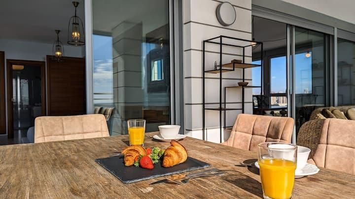 Terrassa de Apartament en venda en Calpe / Calp amb Aire condicionat, Calefacció i Jardí privat