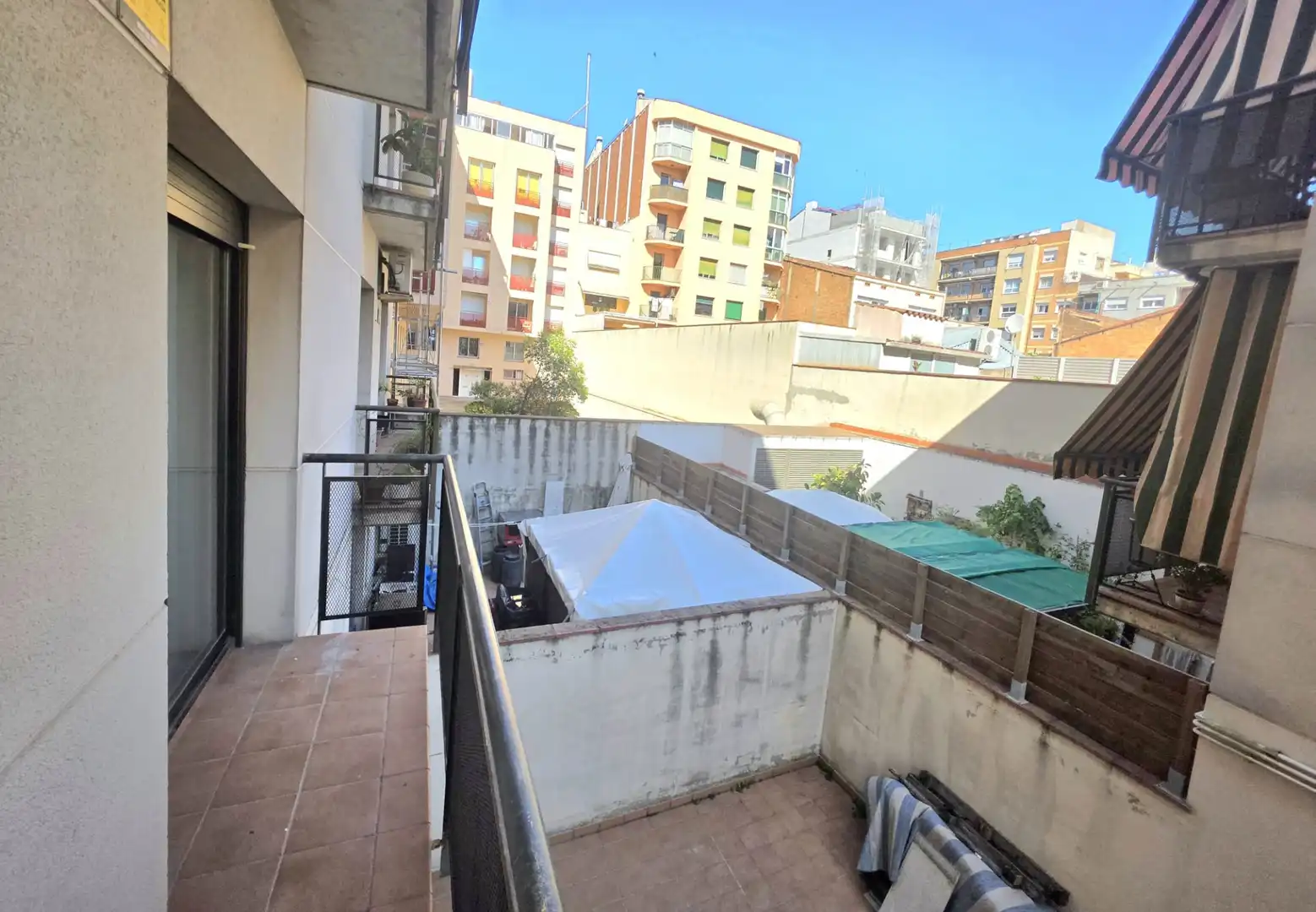 Terraza de Piso de alquiler en Sabadell con Calefacción, Parquet y Amueblado