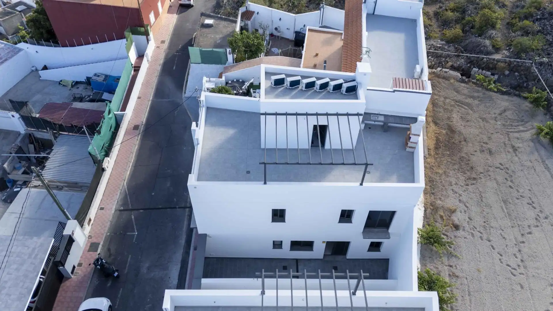 Vista exterior de Casa adosada en venta en San Miguel de Abona con Aire acondicionado, Jardín privado y Terraza