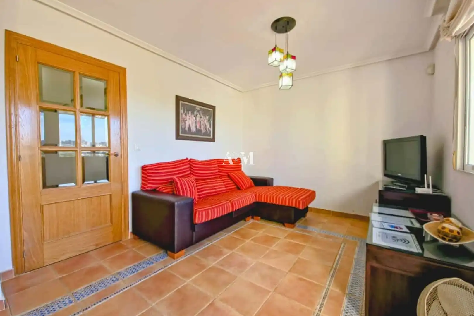 Wohnzimmer von Dachboden zur Miete in Orihuela mit Klimaanlage, Heizung und Terrasse