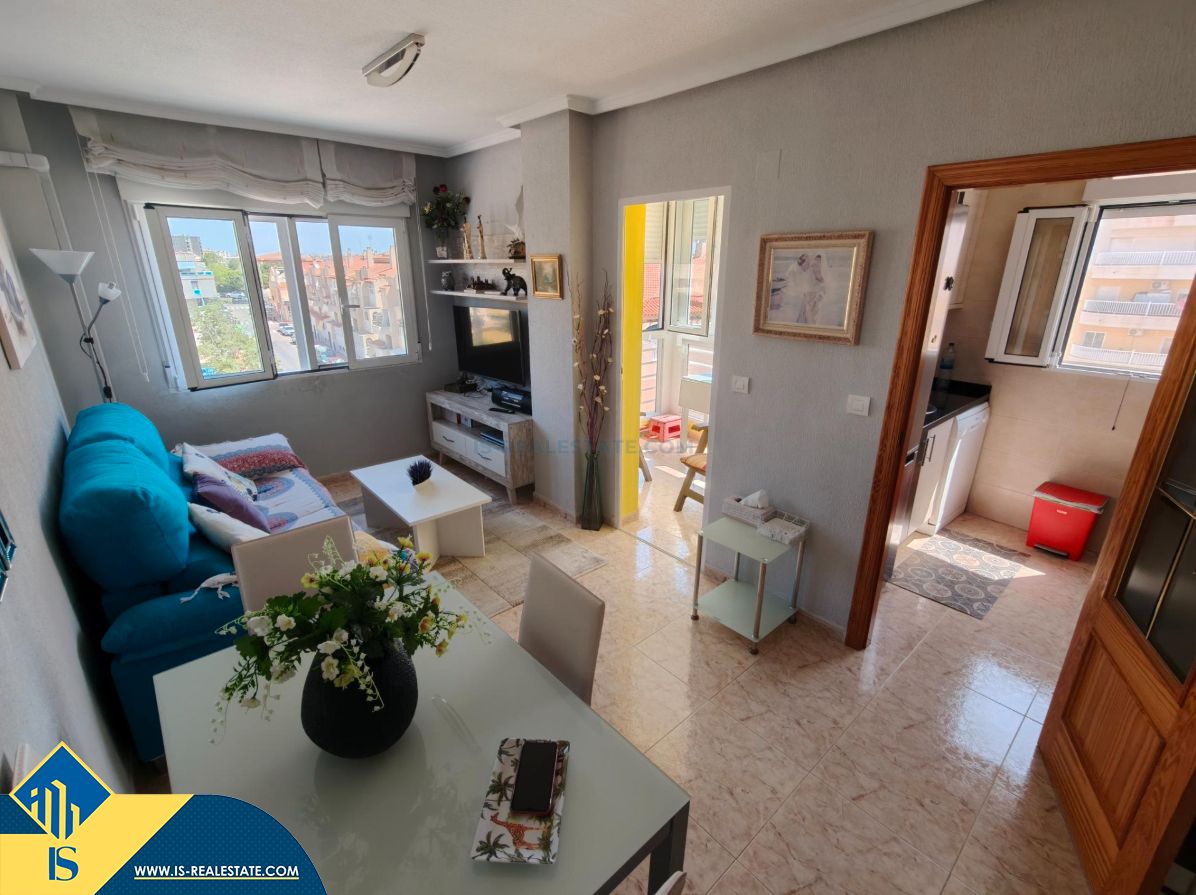 Sala de estar de Apartamento en venta en Torrevieja con Aire acondicionado, Calefacción y Terraza