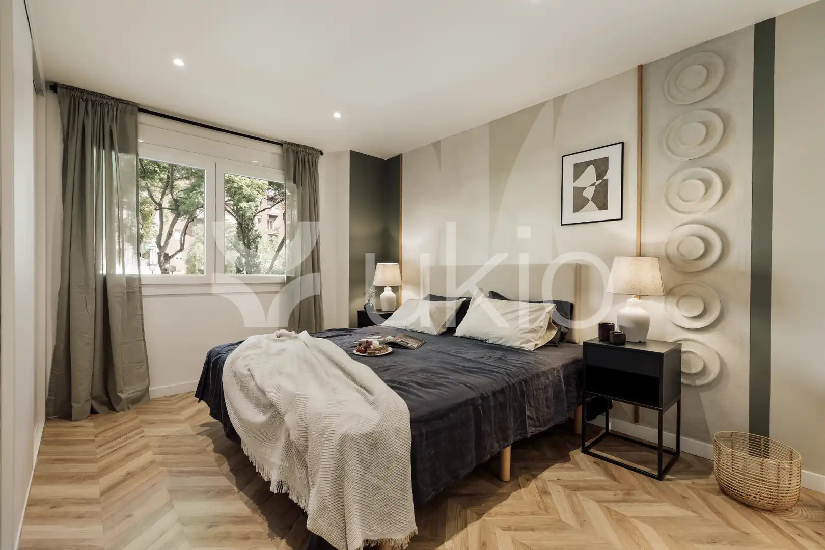 Schlafzimmer von Wohnungen zur Miete in Barcelona mit Klimaanlage, Heizung und Terrasse