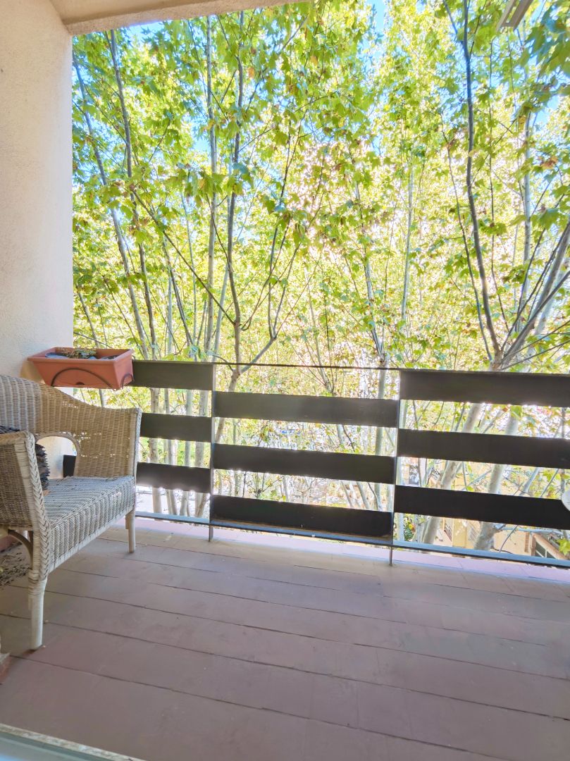Balcony of Flat to rent in  Madrid Capital  with Air Conditioner, Heating and Private garden