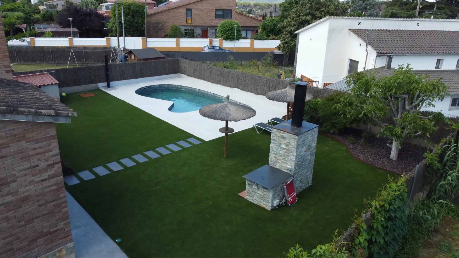 Swimming pool of Houses for sale in Sant Antoni de Vilamajor  with Air Conditioner, Heating and Private garden
