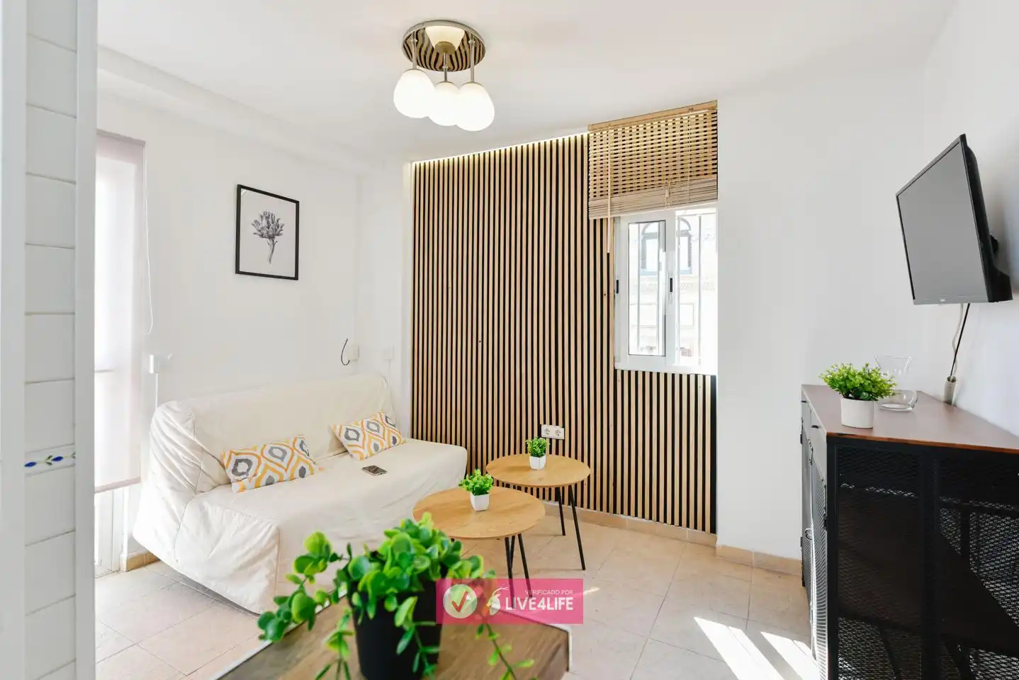 Sala de estar de Ático de alquiler en Sevilla con Aire acondicionado, Terraza y Amueblado